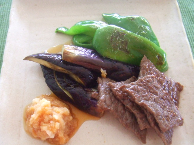 牛肉のオイル焼き